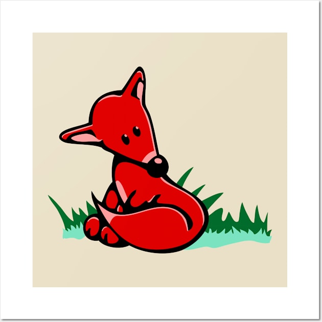 Cute Fox Wall Art by schlag.art